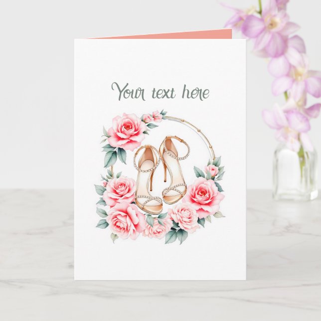 Cartão Bonito Para qualquer finalidade personalizável  (Orquídea)