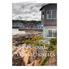 Cartão Bonito pequena casa de praia. Rockport, Massachuse