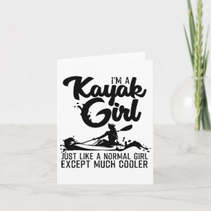 Cartão Bonito Presente De Kayaking Para Mulheres Legal Ka