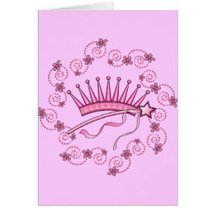 Cartão Bonito Princesa Coroa