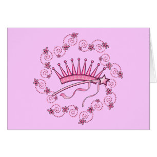Cartão Bonito Princesa Coroa