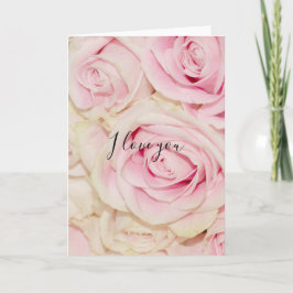 Cartão Bonito rosa, rosas brancas, amor
