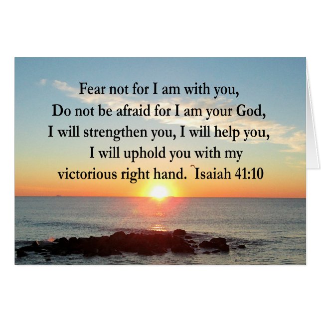 CARTÃO BONITO SOL ISAIAH 41:10 (Frente horizontal)