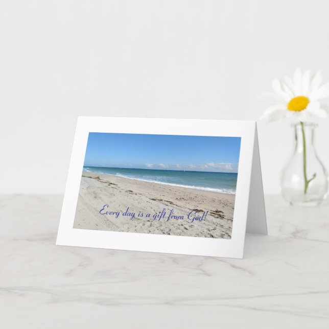 Cartão Bonito, todos os dias é um presente de Deus. (Planta pequena)