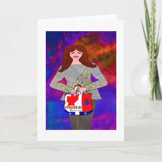 Cartão Bonjour Hi LeeMarie - Design criativa da Bonjour (Frente)