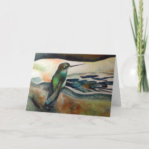 Cartão Bonjour II Hummingbird Greeting Card