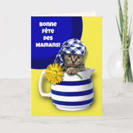Cartão Bonne Fête des Mamans. Dia de as mães em francês