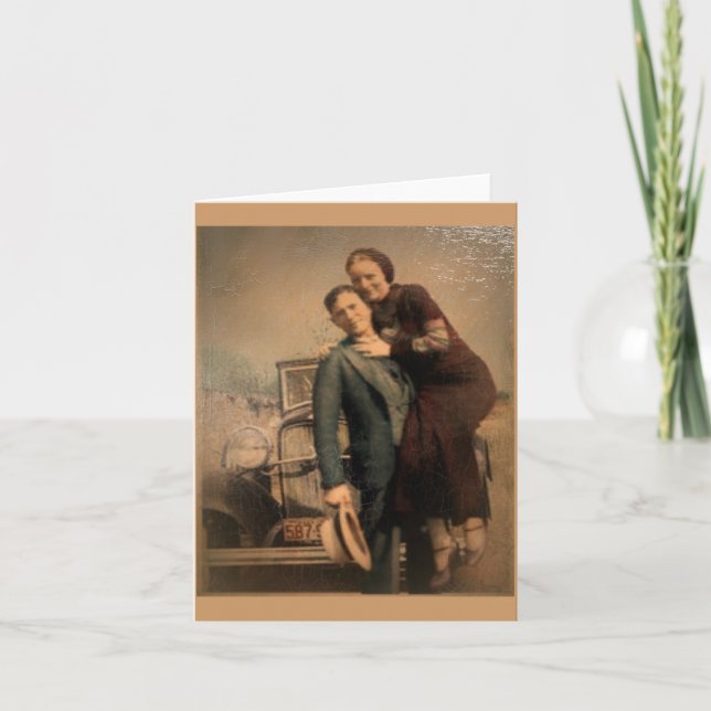 Cartão Bonnie & Clyde (Frente)