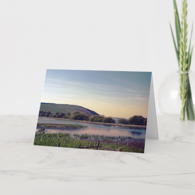 Cartão Bonnie Scotland -- Scottish Loch View (Frente)