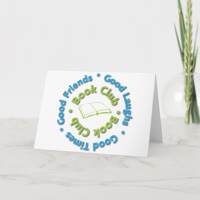 Cartão bons amigos do clube de livros (Frente)