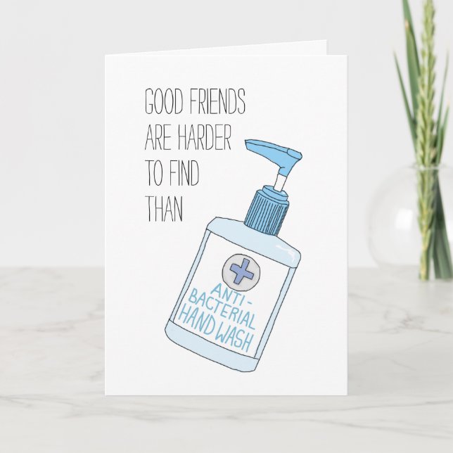 Cartão bons amigos são mais difíceis de encontrar distanc (Frente)