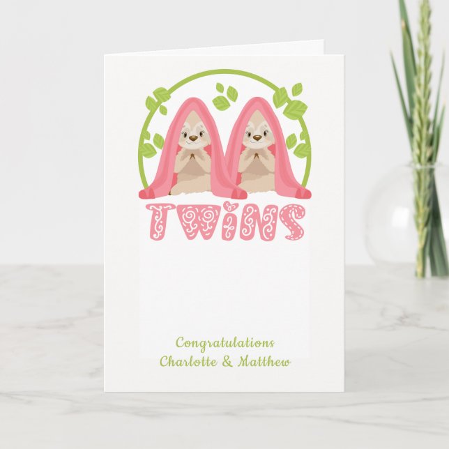 Cartão Bons Bebês-Gêmeos-Novos (Frente)