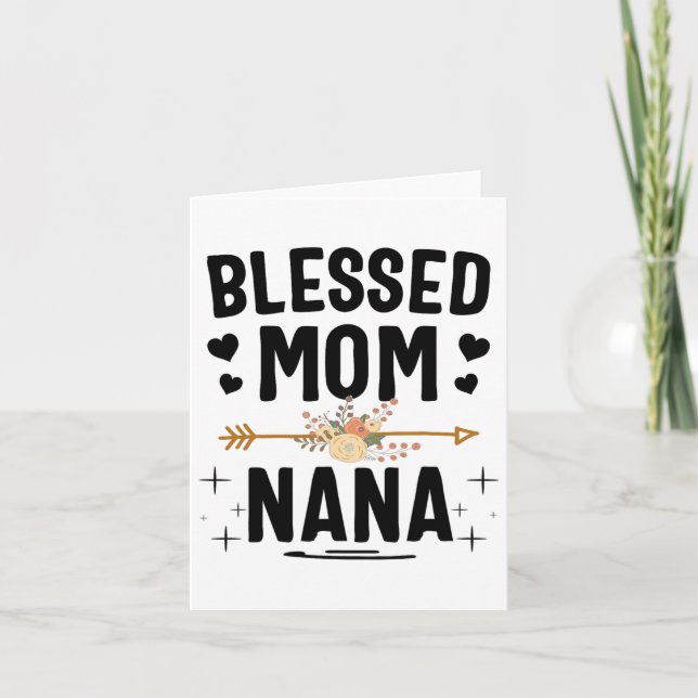 Cartão Bons Presentes De Dia de as mães Da Mãe E Da Nana (Frente)