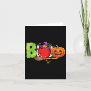 Cartão Boo Boliche Byll Pinos Boliche Halloween
