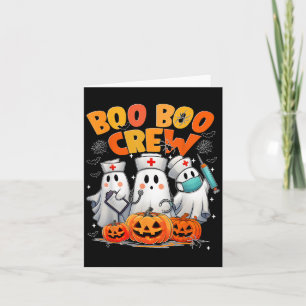 Cartão Boo Boo Crew Enfermeira Ghost Halloween Figurumes