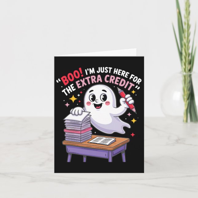 Cartão Boo, estou aqui para o Fantasma Engraçado do Crédi (Frente)