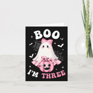 Cartão Boo, eu sou três aniversário de 3 anos garota, Arc