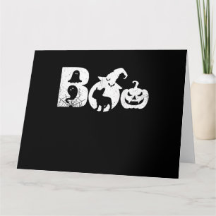 Cartão Boo Halloween Costume French Bulldog Gifts