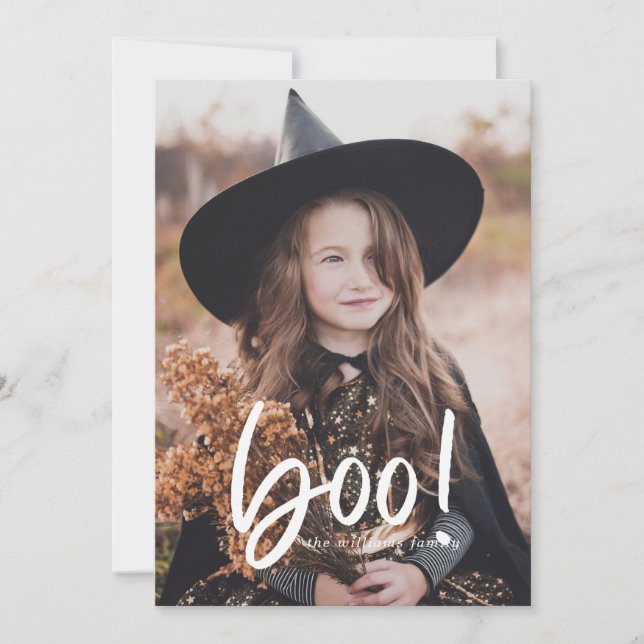 Cartão Boo Halloween Photo Card (Frente)