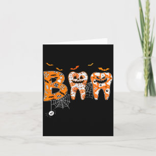 Cartão Boo th Abóbora Dentista Higienista Dental Hallowee