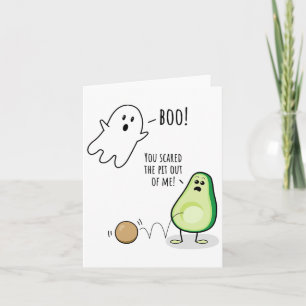 Cartão Boo Você Me Assustou Muito Funny Ghost Avoca
