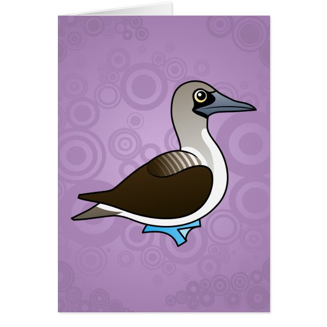 Cartão Booby Azul-footed de Birdorable (Frente)