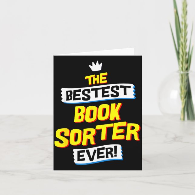 Cartão Book Sorter, Funny Job Occupation  (Frente)