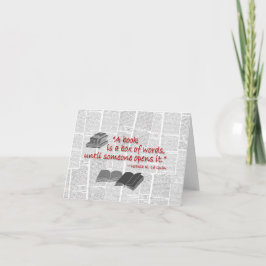 Cartão book themed blank note cards