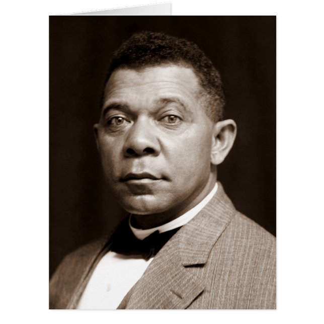 Cartão Booker Washington: Educador Afro-Americano (Frente)