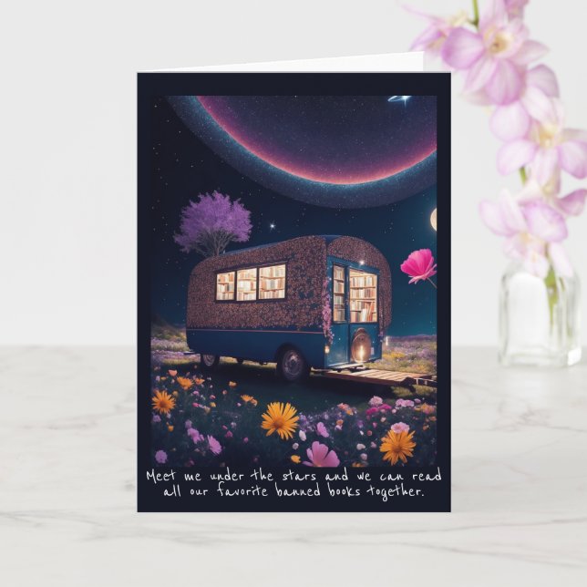 Cartão Bookmobile Banido por Magia (Orquídea)