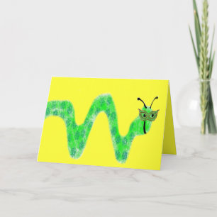 Cartão Bookworm mascarado