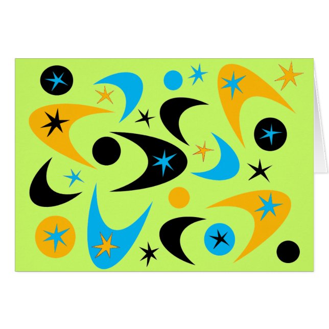 Cartão Boomerangs Retro (Frente Horizontal)