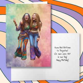 Cartão Boomers Engraçado Aniversário | Hippies