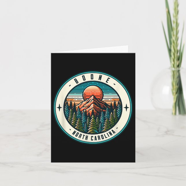 Cartão Boone North Carolina Skiing Snowboard Family Tr (Frente)