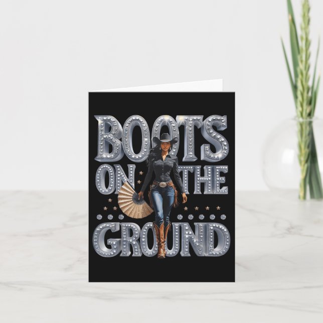Cartão Boot No Ground Linedance Western Cowgirl Boot (Frente)