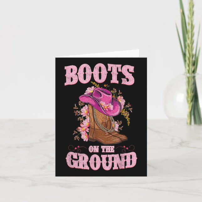 Cartão Boot On Ground Boot Cowboy Western Cowgirl Li (Frente)