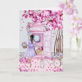 Cartão Booth Floral Rosa | Amizade