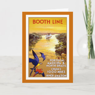 Cartão " Booth Line" Vintage Travel Poster