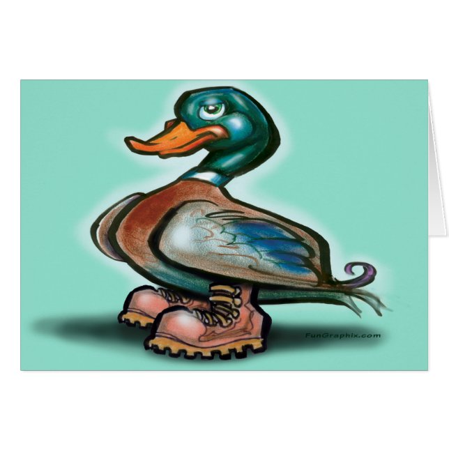 Cartão Boots do Pato no Trabalho (Frente Horizontal)