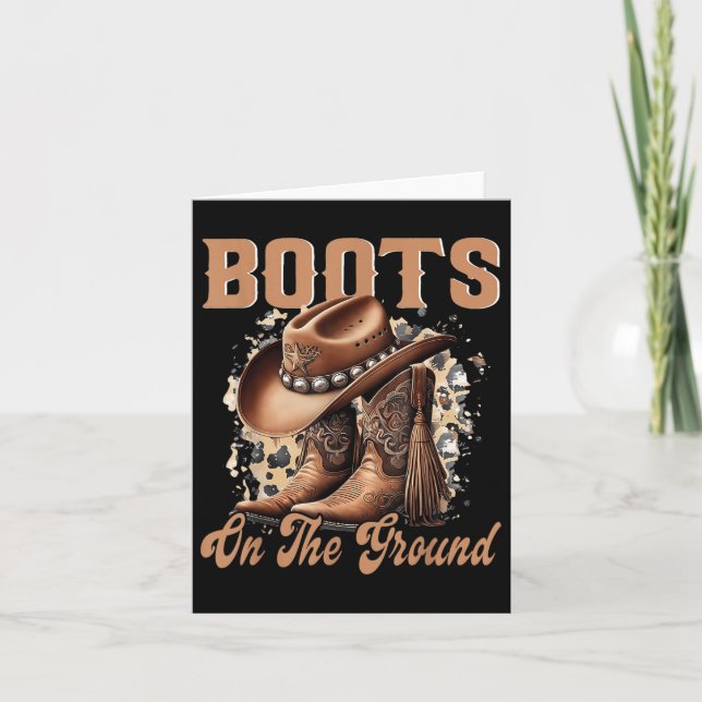Cartão Boots On Ground Boot Cowboy Western (Frente)