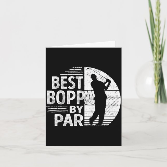 Cartão Boppa By Par, Golf Shirt Gift Grandpa, Father's Da (Frente)