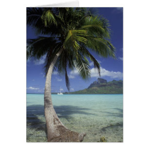 Cartão Bora Bora, Polinésia Francesa Mt. Otemanu visto