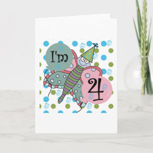 Cartão Borboleta 4º Aniversário Camisetas e presentes