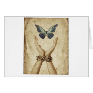 Cartão Borboleta acorrentada