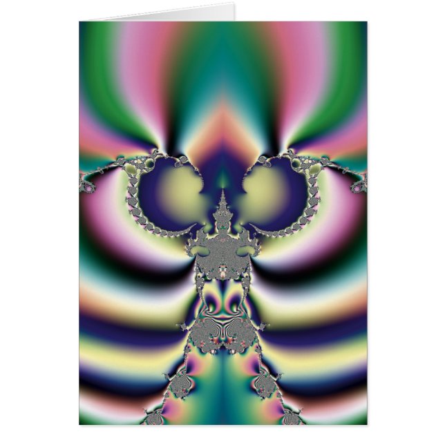 Cartão Borboleta-Arco-Íris (Frente)