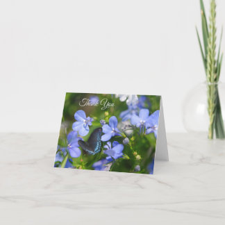 Cartão Borboleta Azul em Flor Azul