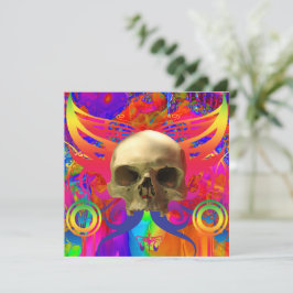 Cartão Borboleta Caveira a Cor