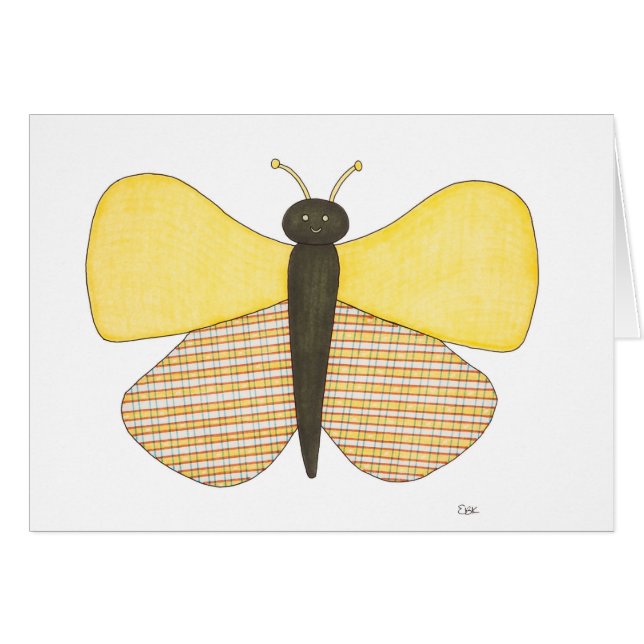 Cartão Borboleta Cheio Notecard (Frente Horizontal)
