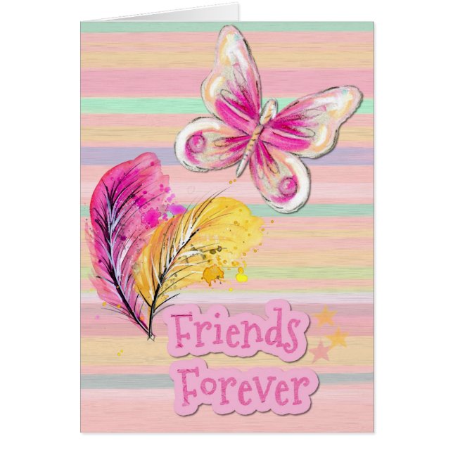 Cartão Borboleta colorida (Frente)