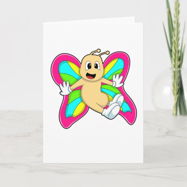 Cartão Borboleta colorida (Frente)